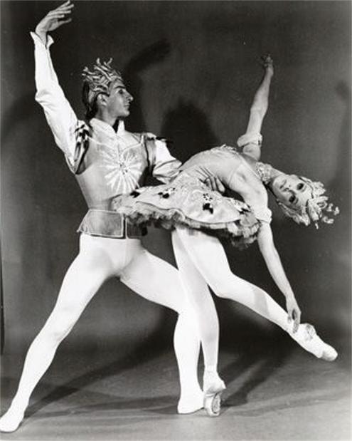 Virginia Johnson and David Coll as King and Queen of the Snow — Lew Christensen's Nutcracker, 1967. Image courtesy Museum of Performance & Design.