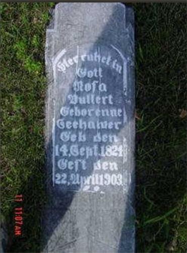 Gravestone of Rosa Bullert born Seehaiver, Zion Lutheran Cemetery (Old), Green Isle, Minnesota